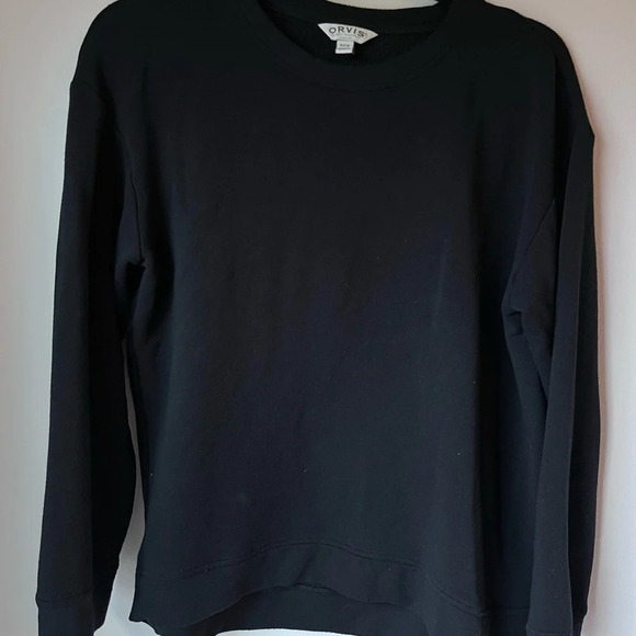 Orvis women’s small black soft cozy sweatshirt - Picture 1 of 5